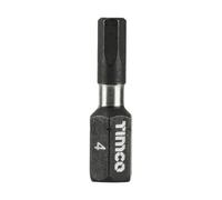 Timco - Impact Driver Bits - Hex (Size 4.0 X 25 - 10 Pieces)