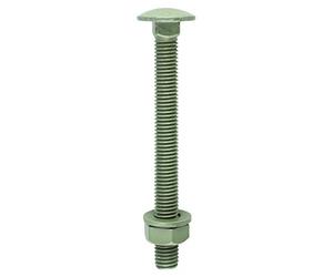TIMCO Index Coach Bolt, Nut and Washer - 10 x 220 - Organic Green - Bag of 10