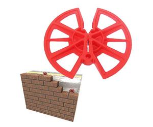 TIMCO IRD80R Pack of 250 Timloc 80mm Plastic Insulation Retaining Discs - Red