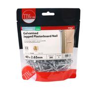 TIMCO Galvanized Jagged Plasterboard - 40 x 2.65-0.5kg Bag
