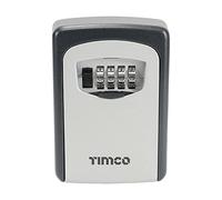 TIMco Key Safe, Aluminium, Black and Silver, 120 x 85 x 40mm