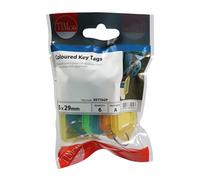 Timco KEYTAGP Coloured Key Tags Mixed Colours TIMpac 6