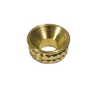 Timco - Knurled Inset Screw Cups - Solid Brass (Size To Fit 4.0, 4.2, 4.5 Screw - 8 Pieces)