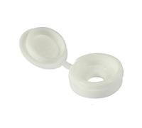 TIMco Large Hinged Cover Cap to fit 5mm-10mm Screw White (Pack of 50)
