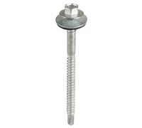 Timco LH82W16B Metal Construction Composite Panel Screws - Hex - Epdm Washer - Self-Drilling - Exterior - Silver Organic 5.5/6.3 X 82 Box 100