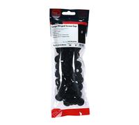 Timco LHCCBLACKP Hinged Screw Caps - Large - Black To Fit 5.0 To 6.0 Screw TIMpac 50