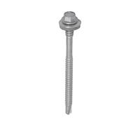Timco Metal Construction Composite Panel Screws - Hex - Epdm Washer - Self-Drilling - Exterior - Silver Organic - Box of 100 LH82W16B