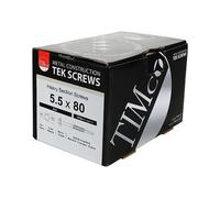 Timco - Metal Construction Heavy Section Screws - Hex - EPDM Washer - Self-Drilling - Zinc (Size 5.5 x 32-100 Pieces)