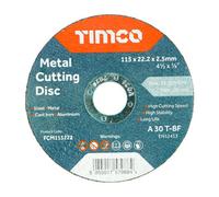 Timco Metal Cutting Discs 115mm X 22.2mm, Pack Of 25