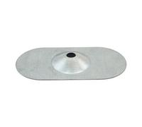 Timco Metal Oval Stress Plate Zinc 82 X 40 Silver Pack 50