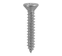 Timco Metal Tapping Screws - PZ - Countersunk - Self-Tapping - A2 Stainless in Silver Timco Silver