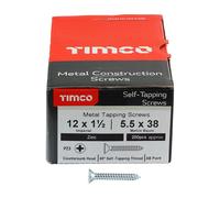 Timco Metal Tapping Screws - PZ - Countersunk - Self-Tapping - Zinc in Silver Timco Silver