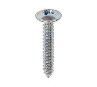 Timco - Metal Tapping Screws - PZ - Flange - Self-Tapping - Zinc (Size 8 x 1-200 Pieces)