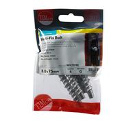 Timco MF875PRE Masonry Bolts - Hex - Exterior - Silver 8.0 X 75 TIMpac 4