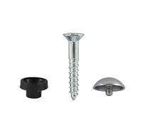Timco Mirror Hanging Screws - Zinc - Chrome Dome - Box of 200 00834CMIR200