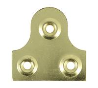Timco - Mirror Plates - Plain - Electro Brass (Size 38mm - 4 Pieces)