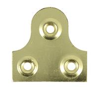 Timco Mirror Plates - Plain - Electro Brass - TIMpac of 4 PMP38P