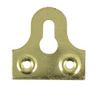 Timco - Mirror Plates - Slotted - Electro Brass (Size 38mm - 4 Pieces)