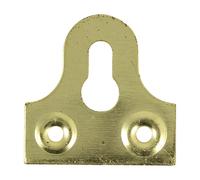 Timco Mirror Plates - Slotted - Electro Brass - TIMpac of 4 SMP32P