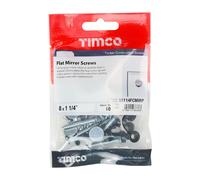 Timco Mirror Screws - Zinc - Chrome Flat - TIMpac of 10 08114FCMIRP