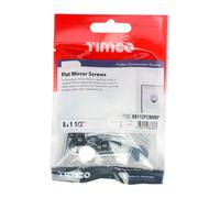 Timco Mirror Screws - Zinc - Chrome Flat - TIMpac of 8 08112FCMIRP