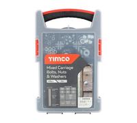 Timco - Mixed Carriage Bolts Grab Pack - Zinc (Size 140Pcs - 140 Pieces)