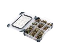 TIMCO Countersunk Gold Woodscrews Mixed Tray -355pcs