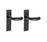 Timco - Narrow Style Lever Latch Handles - Antique Black (Size 155 X 37 - 2 Pieces)