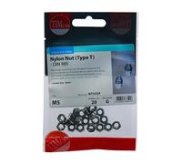 Timco NT5SSP Nylon Nuts - Type T - Stainless Steel M5 TIMpac 20