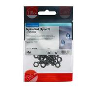 TIMCO Nylon Nuts Type T Stainless Steel - NT6SSP - Pack of 20- you get 5