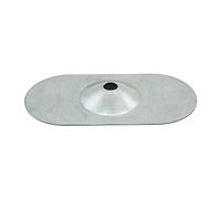 TIMCO Oval Metal Insulation Stress Plate Silver - 82 X 40