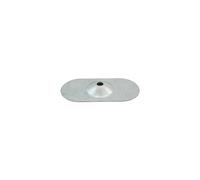 Timco Oval Metal Insulation Stress Plate Silver - 82 x 40 (50 Pack)