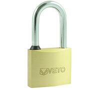 TIMCO P50L Brass Padlock Long Shackle-Ideal for luggage-cabinets-sheds-gates-50mm, Gold, 50mm