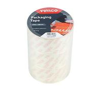 TIMCO Packaging Tape 50m x 48mm - Clear - Pack of 3