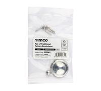 Timco Pair Of Traditional Pattern Escutcheon - Polished Chrome Bag 1 200061