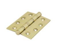 Timco Performance Ball Race Button Tip Brass Hinges Polished Brass - 102 X 76
