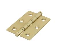 Timco Performance Ball Race Button Tip Brass Hinges Polished Brass - 76 X 50