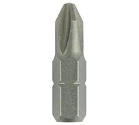 TIMCO Phillips Driver Bit S2 Grey - S2 Steel is premium quality alloy steel for exceptional strength and durability compared with standard chrome vanadium driver bits - No.1 x 25