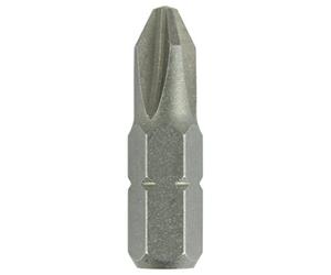 TIMCO Phillips Driver Bit S2 Grey - S2 Steel is Premium Quality Alloy Steel for Exceptional Strength and Durability Compared with Standard Chrome Vanadium Driver bits - No.1 x 25