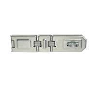Timco Hasp and Staple Double Hinged Silver - 200mm (1 Pack Blister Pack)