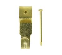 Timco - Picture Hanging Hooks - Single - Electro Brass (Size No.2 Single - 12 Pieces)