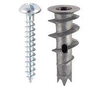TIMCO Plasterboard Metal Speed Plugs & Screws Silver - 31.5mm