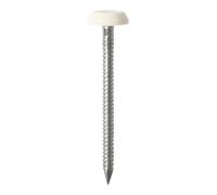 TIMCO Polymer Headed Nails A4 Stainless Steel White - PN50W - Pack of- you get 3