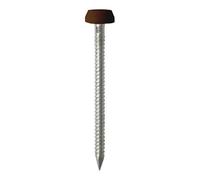 Timco - Polymer Headed Pins - A4 Stainless Steel - Mahogany (Size 25mm - 250 Pieces)