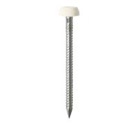 Timco - Polymer Headed Pins - Stainless Steel - White (Size 40mm - 50 Pieces)