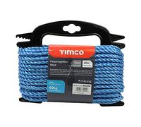 TIMCO Polypropylene Blue Rope - General purpose - Great for towing, mooring, strapping, cable draw cord and as a washing line - 6mm x 20m