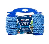 TIMCO Polypropylene Blue Rope - General purpose - Great for towing, mooring, strapping, cable draw cord and as a washing line - 10mm x 10m