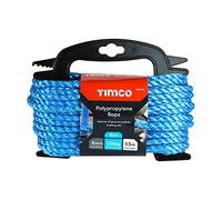TIMCO Polypropylene Blue Rope - Winder - General purpose - Great for towing, mooring, strapping, cable draw cord and as a washing line - 8mm x 15m