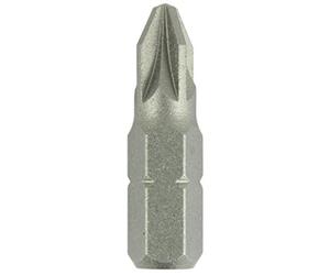 TIMCO Pozi Driver Bit S2 Grey - S2 Steel is Premium Quality Alloy Steel for Exceptional Strength and Durability Compared with Standard Chrome Vanadium Driver bits - No.1 x 25