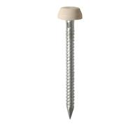 TIMCO Polymer Headed Pins A4 Stainless Steel Beige - PP25BEIGE - Pack- you get 3